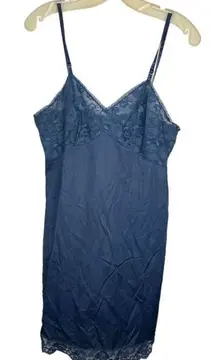 Vintage JC‎ Penney Gaymode Nylon Navy Full Slip