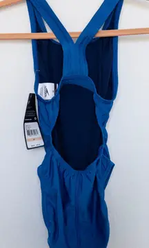 Speedo Womens Swimsuit Size 28 Blue One Piece Pro LT Athletic Racerback Training