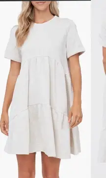En saison small tiered French Terry mini dress