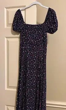 Navy Floral Dress