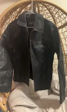 Aeropostale Black Leather Jacket