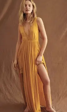 FREE PEOPLE ENDLESS SUMMER STRONG STATEMENT MAXI DRESS SIZE S ORANGE