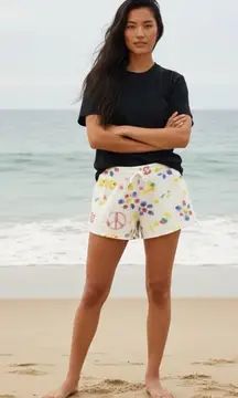 VHTF: new Lucky Brand ☮︎︎ Watercolor Peace Love Hippie Sweatpants Shorts ☮︎︎ S