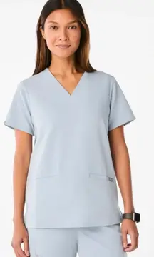 Figs Catarina One Pocket Women’s Scrub Top In Dusty Blue