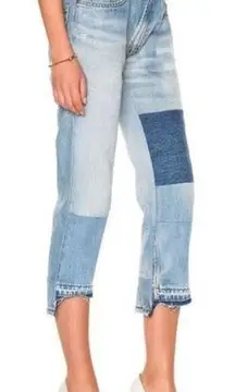 💕NILI LOTAN💕 Franki Patchwork Reworked Crop Jeans ~ Vintage Indigo 26