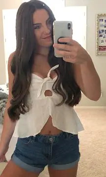 Forever 21 White Tie Front Top