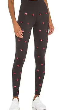 Beach Riot Sparkle Heart Legging in Black