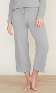 Barefoot Dreams CozyChic Ultra Lite Dove Gray Culotte Cropped Pants M
