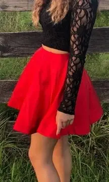 Black & Red 2 Piece Dress