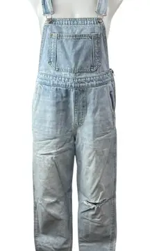 Levi's Women's Light Wash Denim Sleeveless Dungarees Overall Jumpsuit Size 29