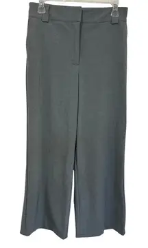Rachel Zoe Cropped Wide Leg Trousers Size 6 Gray Stretch Work Pant