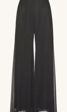 Vintage Chadwicks Wide Leg Sheer High Waisted Pants with Mesh Overlay Size‎ 4