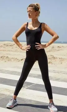 FP Movement by Free People Good Karma Onesie Washed Black Size M/L NWOT No Logo