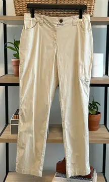 NWT Chico’s Fitigues Tan Beige Casual Slack Pants, 8