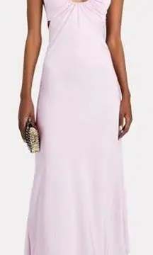 A.L.C Sienna Cut-Out Satin Midi Dress in Light Pink Size US 0