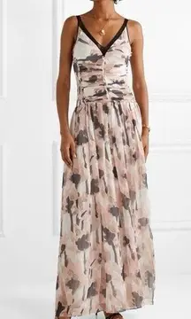 Jason Wu  pink silk Tulle Floral Maxi Dress size 0