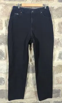 Lee‎ Original jeans Woman's 14 Black High Rise Rigid Denim Mom Jeans Casual Fall