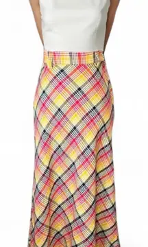 Tattoo of California vintage 70’s plaid maxi skirt fall retro high waisted
