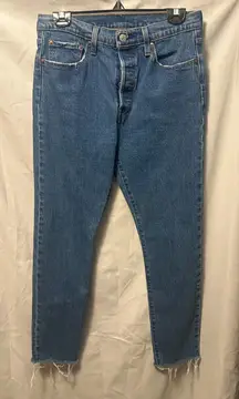 Levi Premium Denim Woman 501 S Skinny Button Fly Jeans Size 30