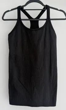 Lululemon Tank Top Womens 8 Black Ebb To Street Ribbed Racerback Yoga Athletic