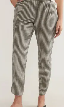 Marine Layer Allison Pants in Black and White Stripe - Size XS