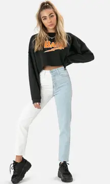 Adika Two Colored Mom Jeans