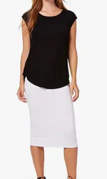 MICHAEL STARS CAP SLEEVE LYCRA SCOOP NECK JERSEY TOP OSFM EUC ONE SIZE