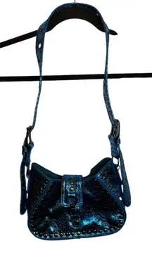 Urban Outfitters Devon Electric Blue Studded Shoulder Bag