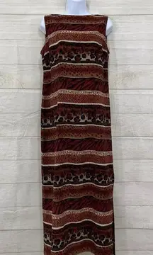 Kathie Lee brown animal print maxi dress  In excellent condition.