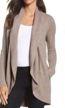 BAREFOOT DREAMS CozyChic Lite Circle Cardigan Sweater in‎ Mink Brown Size XS/S