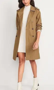 NWT Water-Resistant Tie-Belt Trench Coat
