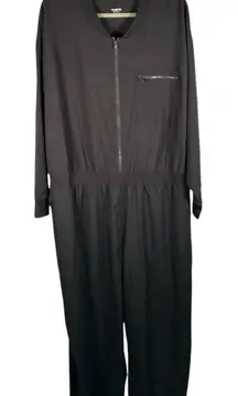 Old Navy Active StretchTech Black Zip Jumpsuit 4X Quick Dry Long‎ Sleeve