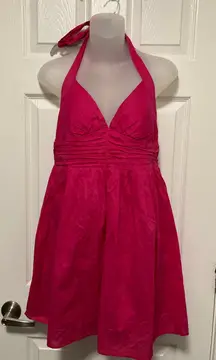 Twenty One Hot Pink Halter Mini Dress