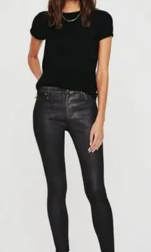 NWT AG Adriano Goldschmied Farrah Skinny Ankle in Luminous Gunmetal Size 29