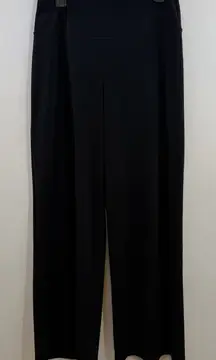 Spanx Go With The Flow Wide Leg Lined Pull On Stretch Pants women's M Black