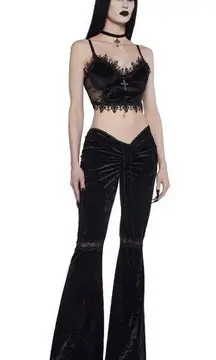 Dolls Kill  Darling Favorite V-Cut Bell Bottoms - XS