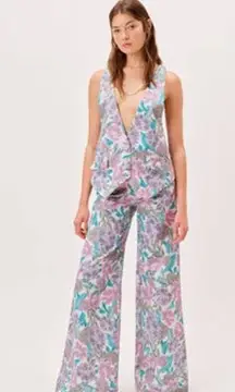 Tamara Floral Wide Leg Pants and Vest Set