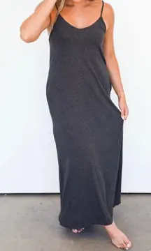 Carly Jean Los Angeles Ribbed Maxi Dress small