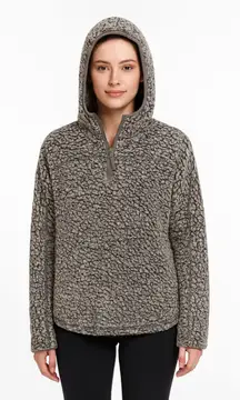 THREAD‎ & SUPPLY Hooded Teddy Oversized Fleece Gray Small
