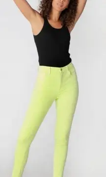 Jbrand • neon yellow ankle cropped jeans