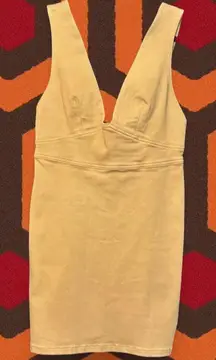 MP|D Phoebe Fitted Pinnie Denim Casual Mini Dress