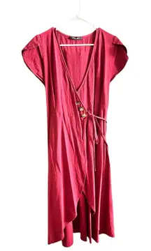 Burgundy wrap dress 