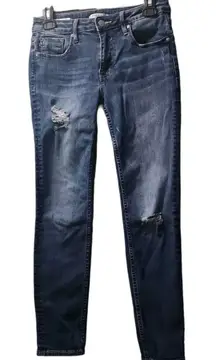 Vigoss Thompson Tomboy Distressed‎ Jeans Dark Wash Denim Skinny Size?
