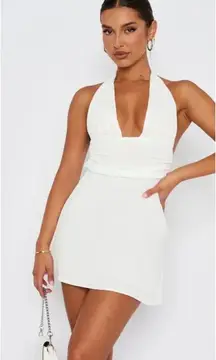 doubt it mini dress white Edina Satin Mini Dress