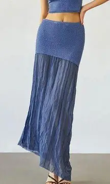 02C2.- Sea Breeze Patchwork Maxi Skirt.