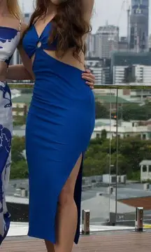 Royal Blue Cut Out Dress