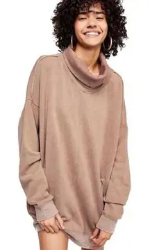 Free People Too Easy Turtleneck Tunic Sweatshirt. Oversized cozy boho