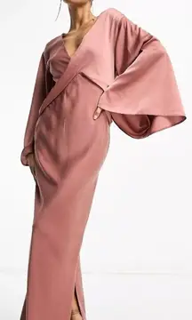 ASOS  Design Satin Maxi Dress Dusty Rose 6