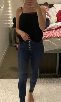 Skinny Mid Rise Jeans