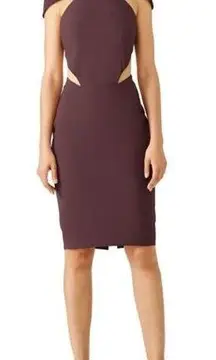 AQ/AQ Mulberry Aura Dress Cutout Sheath Party Cocktail Womens Size US 6